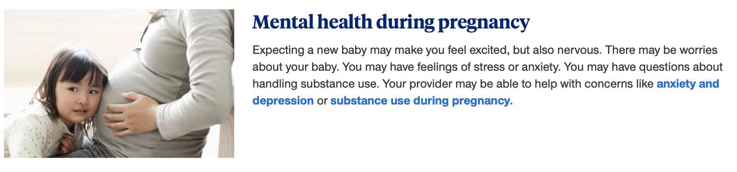 mental health during pregnancy